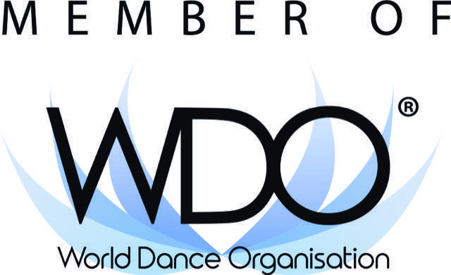 לוגו של האיגוד WDO הבינלאומי לריקודים הסלוניים והלטינו-אמריקאיים